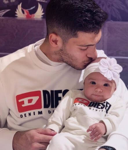 Arya Jimenez with her father Raul Jimenez.
